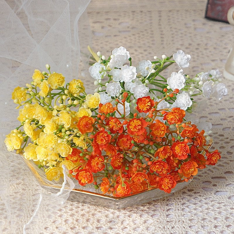 Silk Blooms Faux Babys Breath Heads For Home And Event Decor In