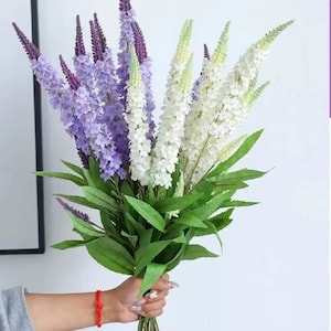 29.9&quot; Silk Lavender  Artificial Faux Flower Home Decor Flower in 2 Colors For Bouquet ,Wedding ,Party