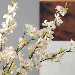 Silk Cherry Blossom Artificial Faux Flower Home Decor Flower in 3 Colors , 2 Sizes , For Bouquet , wedding，Party image 15