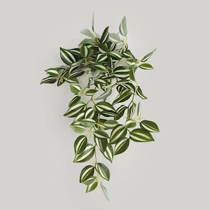 18&quot; Tradescantia Hanging Plant Artificial Faux Plant Home Decor Plants in 3 Colors