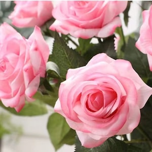 17&quot; Real Touch Rose Artificial Faux Flower in 8 Colors , Home Decor Flower For Bouquet， Wedding ，Party