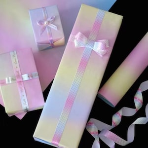 Matte Brown Paper With The Rainbow Gradient Sky and Cloud Pattern ，Gifts Packing ， 20“ x 28”  ( 50 x 70 cm )