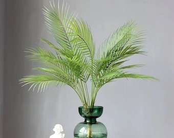 Feuilles de palmier artificielles, fausses plantes, plantes décoratives pour bouquet, feuilles de Dypsis lutescens, style 3, 5 tailles