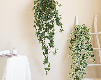 Faux Weeping Ivy Vine in 2 Colors， Silk Hedera Helix Vine, Hanging Vine , 2 Styles , 2 Sizes , Artificial Plant , Home Decor Plant ,