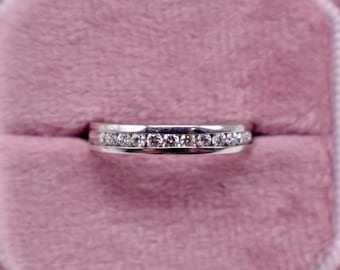 Vintage 14K Yellow Gold Channel Set 0.30cts Diamond Wedding Band - Etsy