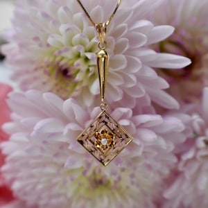10K&14K Yellow Gold Victorian Seed Pearl Lavalier Necklace