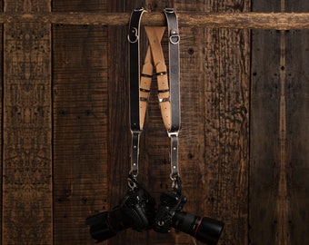 The Original Dual Camera Strap Harness - HoldFast MoneyMaker BLACK