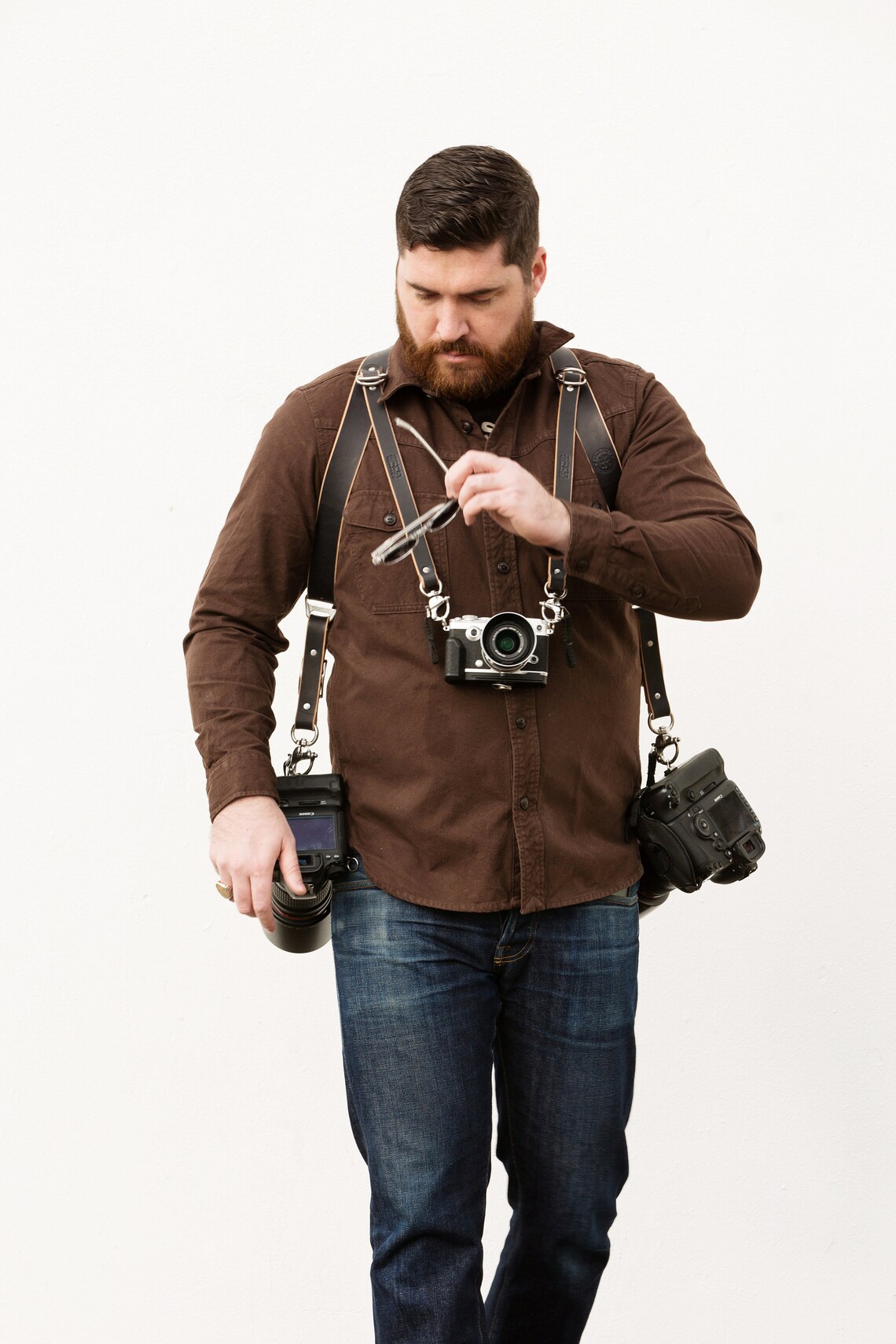 The Original Dual Camera Strap Harness Holdfast Moneymaker Etsy