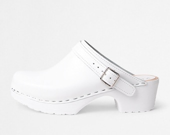 VERKA Clogs | Swedish Comfort Clogs for Women | Flitig | Women Low Heel Shoes | Leather Clogs | Professional clogs | Snow