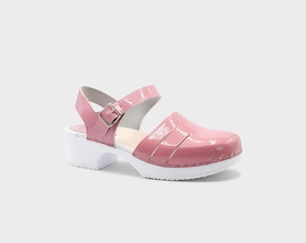 40% OFF VERKA Zero Waste | Swedish Comfort Clogs for Women | Livlig | Women Low Heel Shoes | Professional leather clogs | Blush