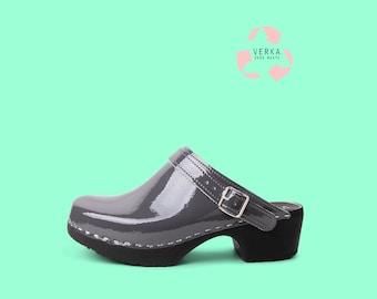 40% OFF VERKA Zero Waste  | Swedish Comfort Clogs for Women | Flitig | Women Low Heel Shoes | Leather Clogs | Professional clogs | Stone
