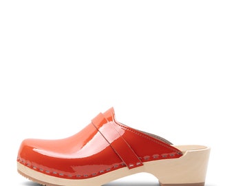 40% OFF VERKA Zero Waste | Swedish Wooden Clogs for Women | Ledig | Women Low Heel Shoes | Leather Clogs | Fire