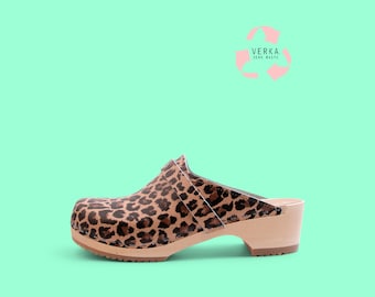 40% OFF VERKA Zero Waste | Swedish Wooden Clogs for Women | Ledig | Women Low Heel Shoes | Leather Clogs | EU35