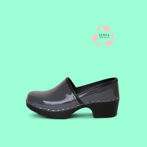 40% OFF VERKA Zero Waste | Swedish Comfort Clogs for Women | Jobba | Women Low Heel Shoes | Professional Leather Clogs | Stone