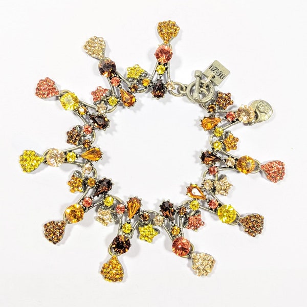 Rodrigo OTAZU, BRACELET signed, Silver-Tone Multicolor, Rhinestone