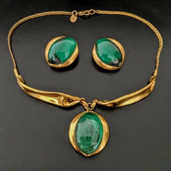 SERGE BRETON Paris, VINTAGE PARURE: Necklace and E