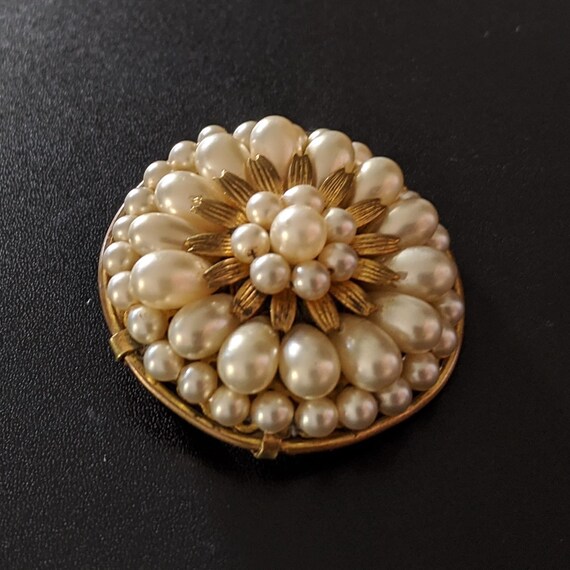 LOUIS ROUSSELET, OLD BROCHE, glass beads, vintage