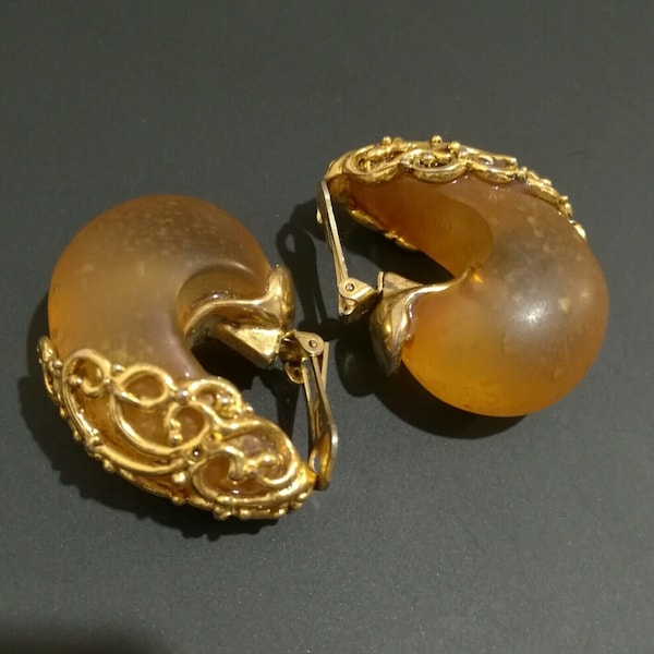BOUCLES D'OREILLES Clips, Vintages, in the spirit of Isabel Canovas, Earrings