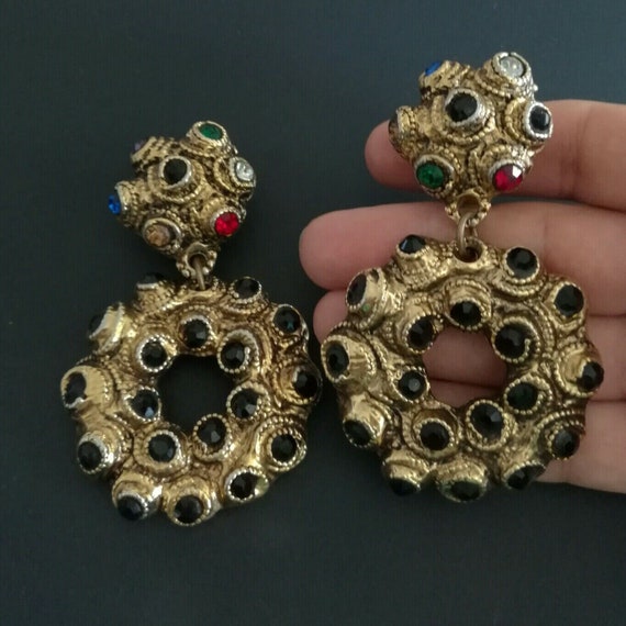 KALINGER Paris, XXL EARRING with Vintage Clips Ea… - image 5