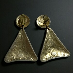 Boucles D'oreilles à Clip Edouard Rambaud Métal Doré - Occasion, état D'usage