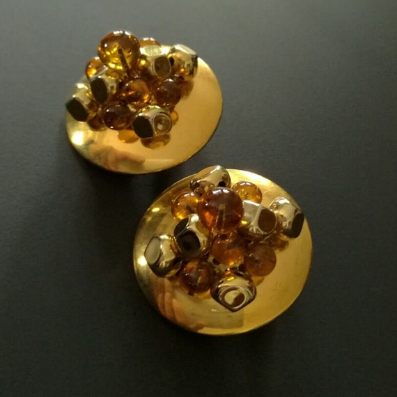Gripoix, EARRINGS clips, old, vintage, GripOIX Gl… - image 3