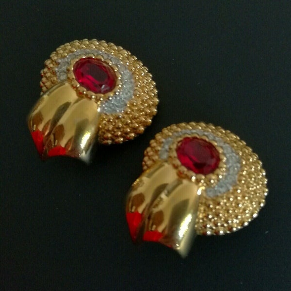 NINA RICCI, Boucles d'Oreilles Clips, Vintages, Earrings