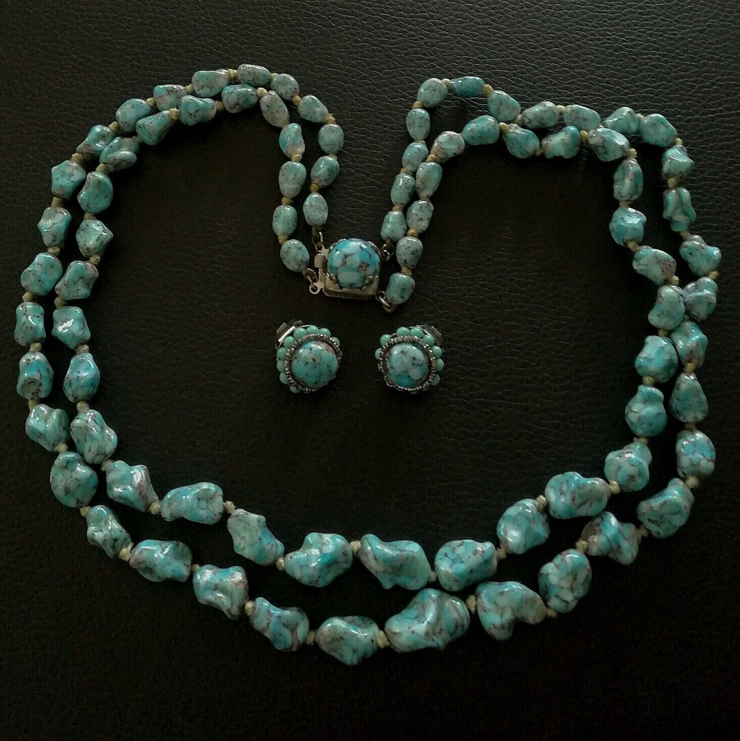 Louis Rousselet Louis ROUSSELET, Vintage Adornment : NECKLACE and Earrings 50s ...