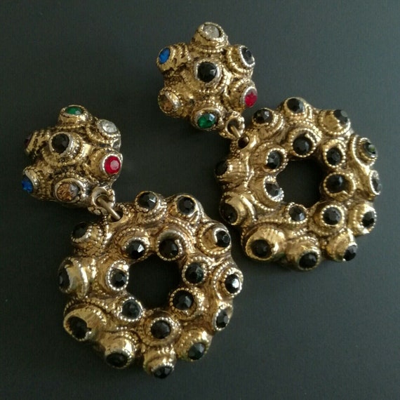 KALINGER Paris, XXL EARRING with Vintage Clips Ea… - image 2