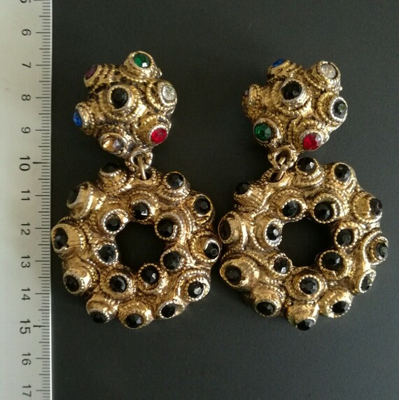 KALINGER Paris, XXL EARRING with Vintage Clips Ea… - image 4