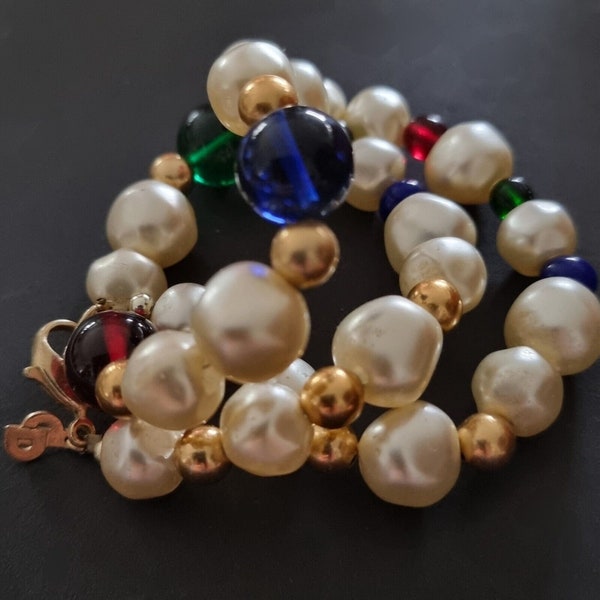 CHRISTIAN DIOR, Collier perles de Verre baroques, Necklace
