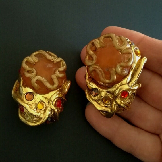 JACKY DE G , XXL Boucles d'oreilles Clips, Earrin… - image 4