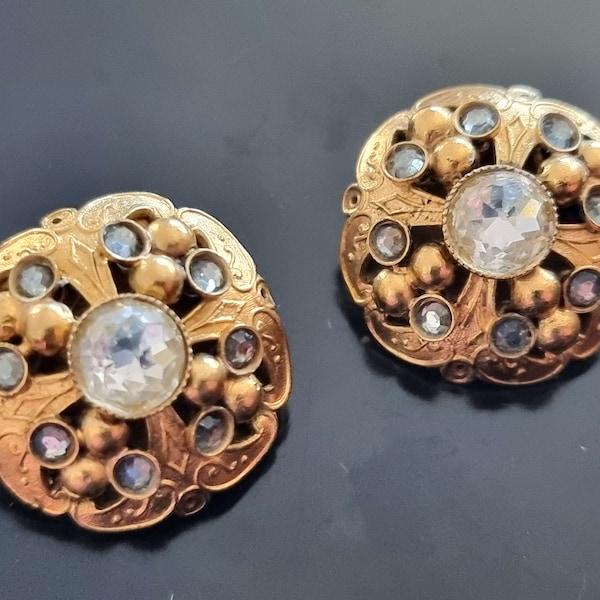 Henry PERICHON, clip earrings, vintage 50s, Earrings