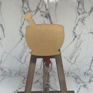 Mortar and Pestle Acrylic Blank for Badge Reel