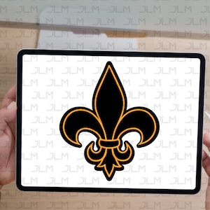 Fleur De Lis SVG for Fleur De Lis Badge Reel Blank.