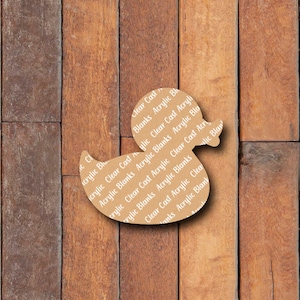 Rubber Duckie Acrylic Blank For Badge Reel