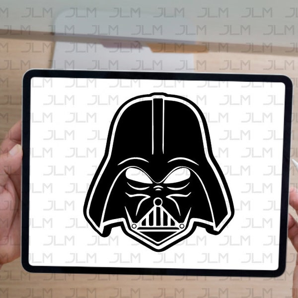 Darth Vader SVG for Darth Vader Badge Reel Blank