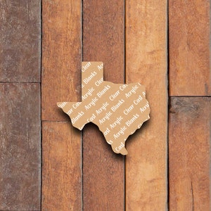 Texas State Acrylic Badge Reel Blank