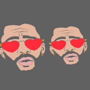 Bad Bunny Face SVG for Bad Bunny Face Acrylic Blank.