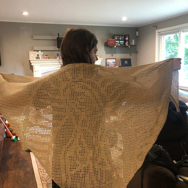 Under Our Lady's Mantle Prayer Shawl Crochet Pattern