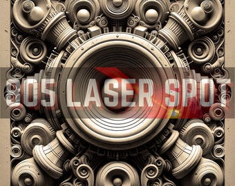 Digitaal ontwerpbestand - luidsprekers 1 - Glowforge - laserklaar - graveren - SVG - 10" x 10" - houtgravure - 3D-illusie