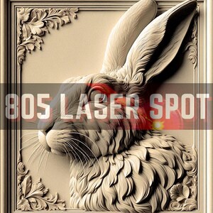 Digitales Design Datei - Hase 4 - Glowforge - Laser bereit - Gravieren - SVG - 10 "x 9" - Holzgravur - 3D Illusion