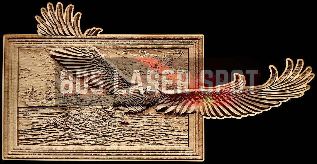 Digital Design File - Eagle and Ship - Glowforge - Laser Ready ...