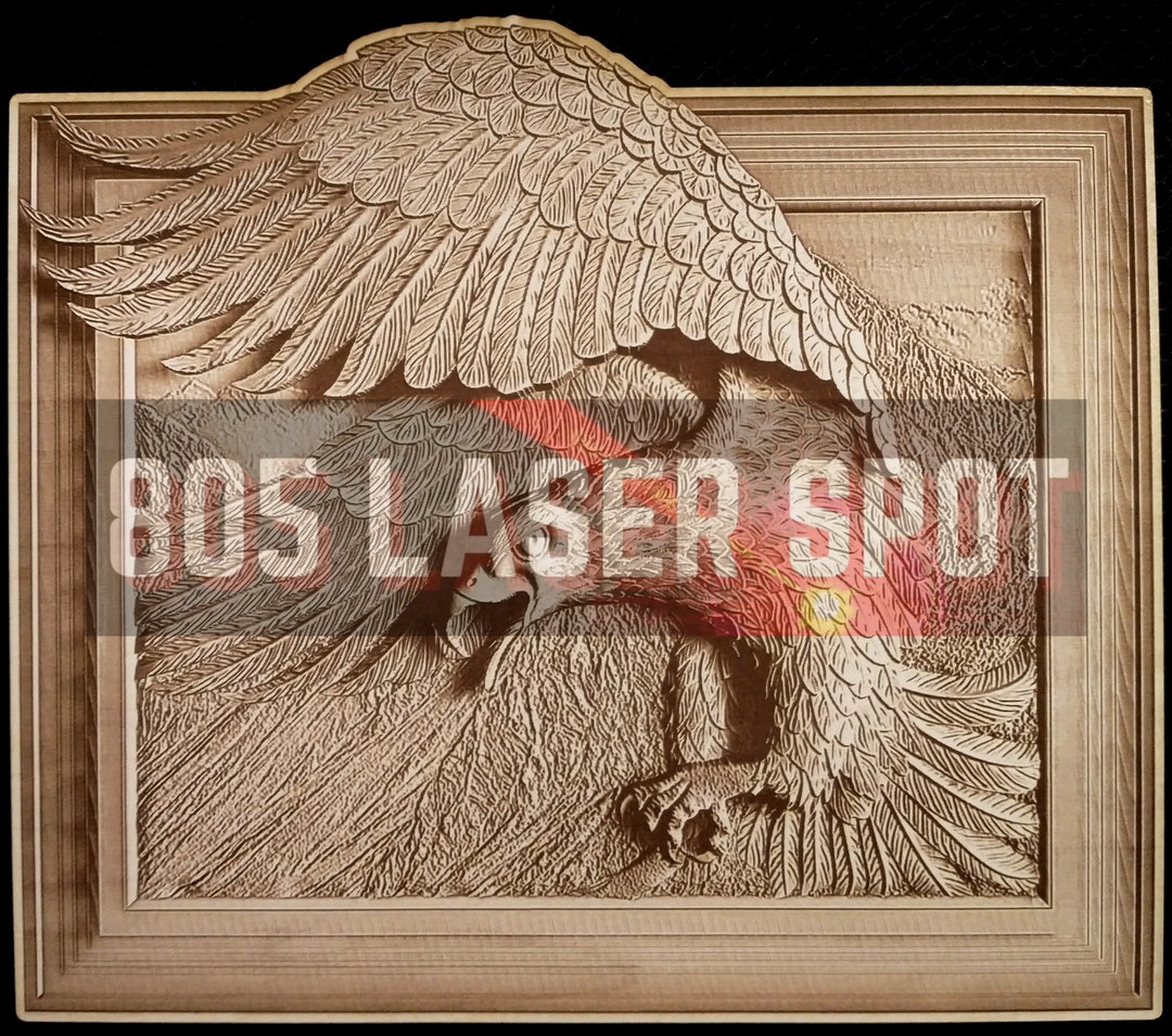 Digital Design File - Eagle in Flight - Glowforge - Laser Ready ...