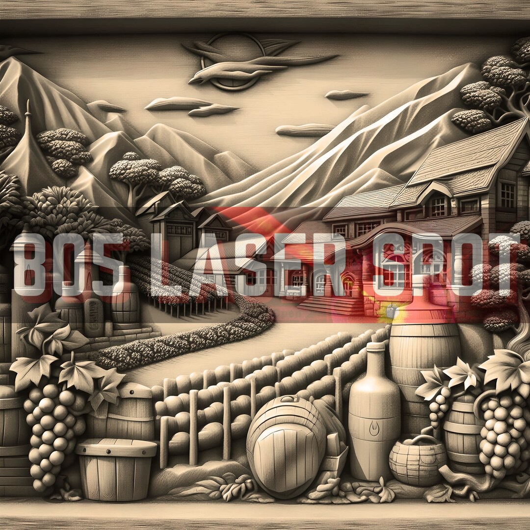 Digital Design File - Winery 16 - Glowforge - Laser Ready - Engrave ...