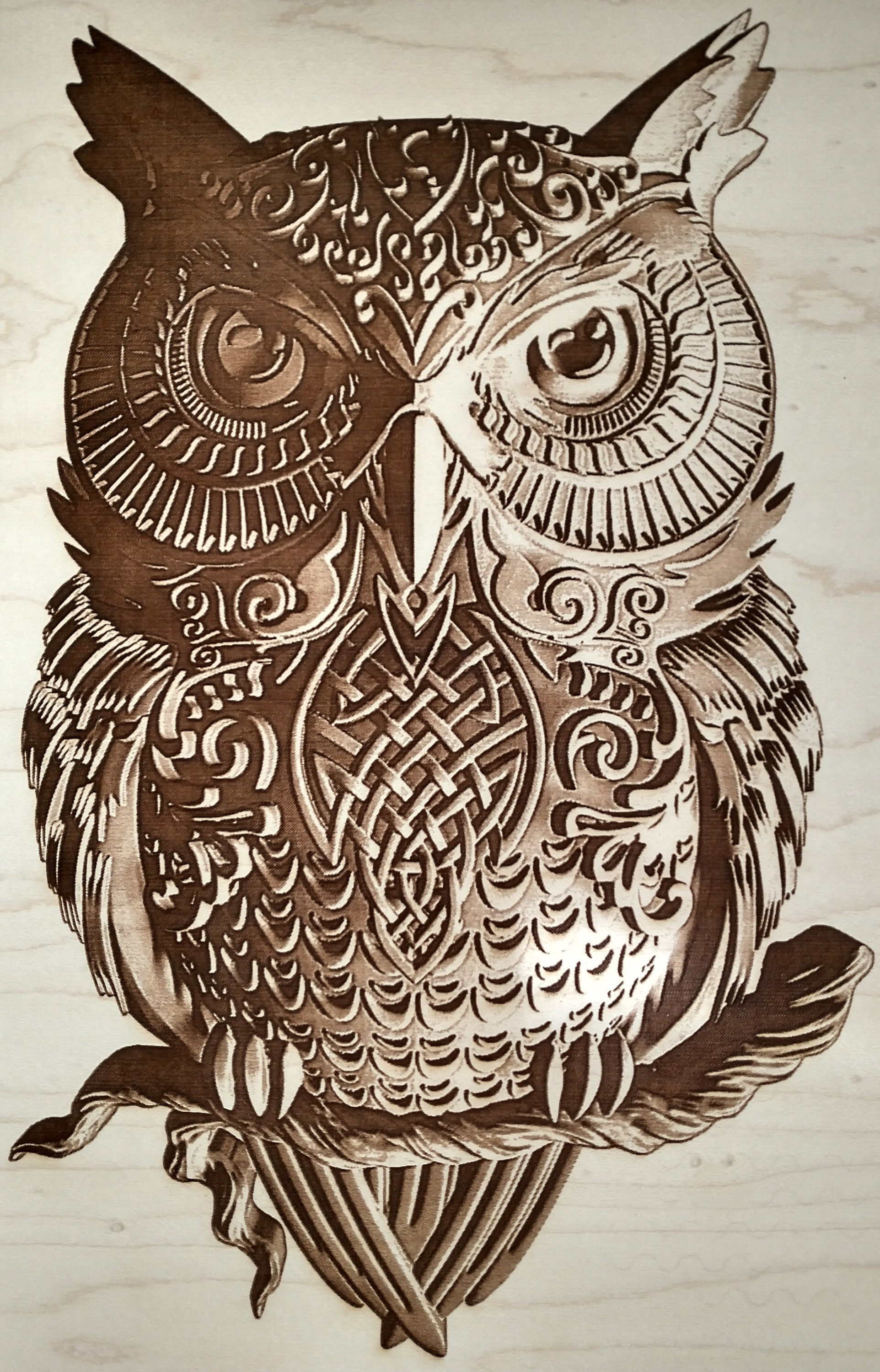 Digital Design File Owl Laser Engrave SVG Etsy