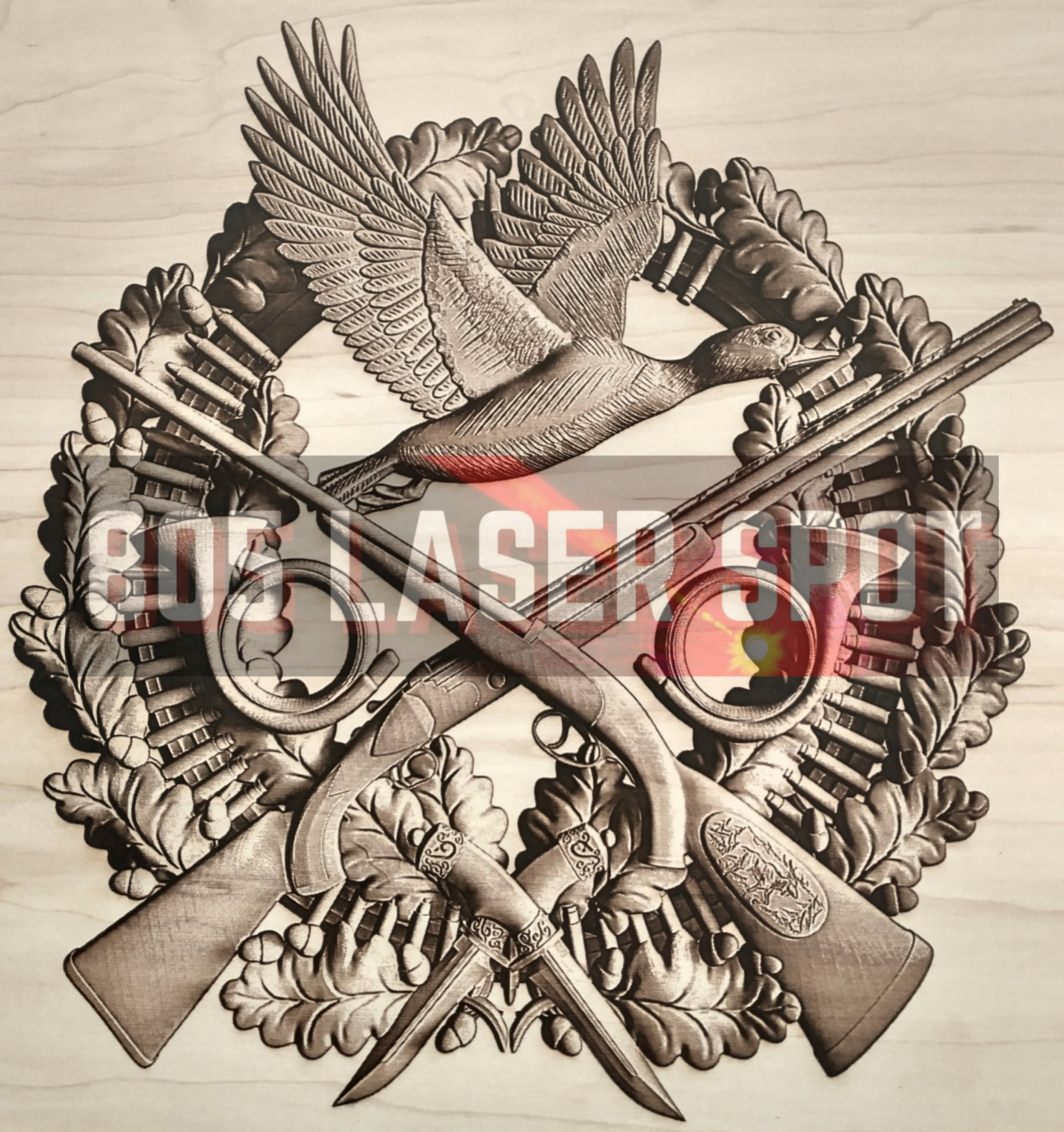 Digital Design File - Duck Hunting - Glowforge - Laser Ready - Engrave ...