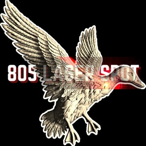 Digital Design File - Duck - Glowforge - Laser Ready - Engrave - SVG - 10&quot; x 10&quot; - Wood Engraving - 3D Illusion