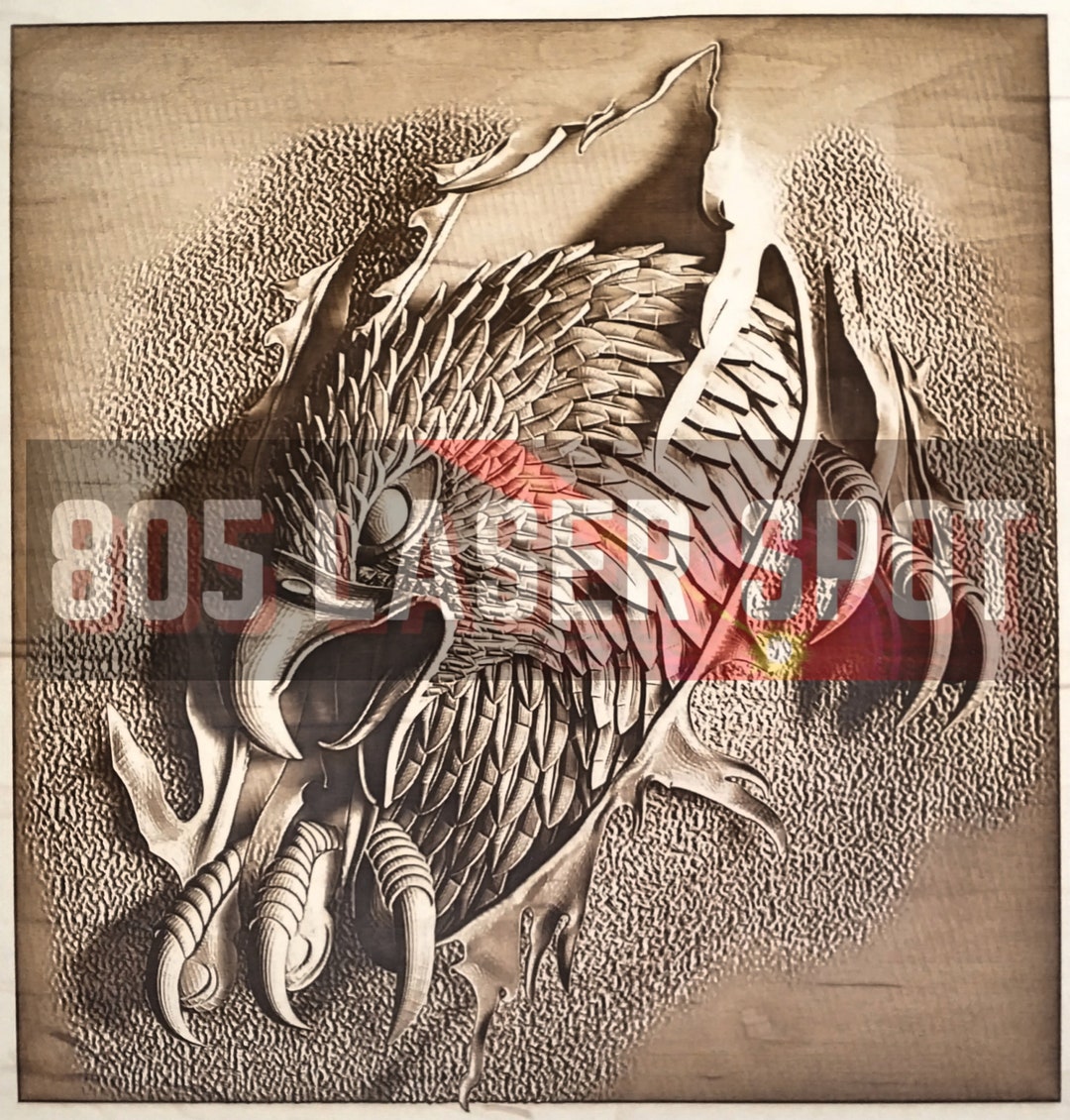 Digital Design File - Eagle Claws - Glowforge - Laser Ready - Engrave ...