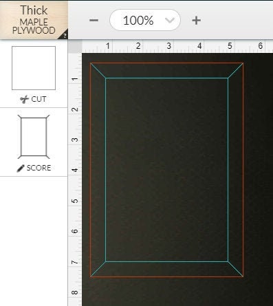 Digital Design File - Scored Frame - Glowforge - Laser - Engrave - SV…