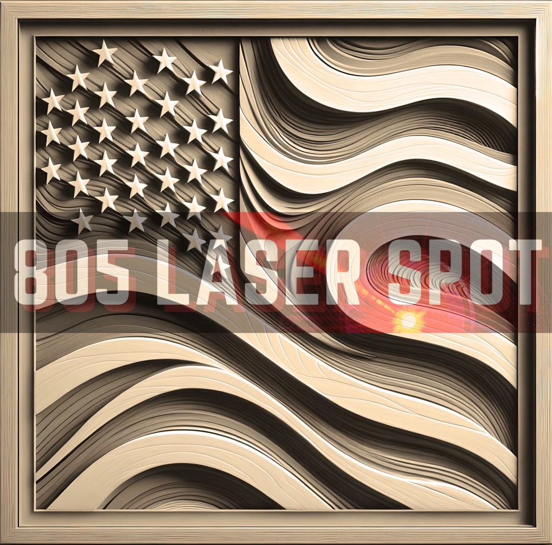 Digital Design File - American Flag 2 - Glowforge - Laser Ready ...